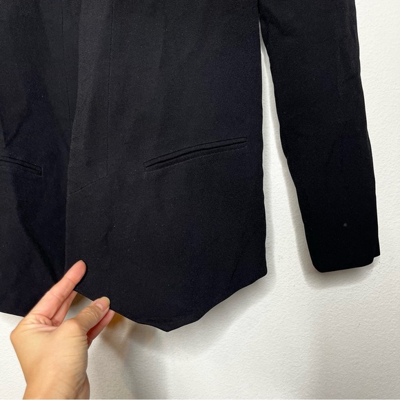 NWT Rebecca Minkoff Laughlin Crepe Blazer Classic Jacket in Black Career Office - Picture 4 of 7